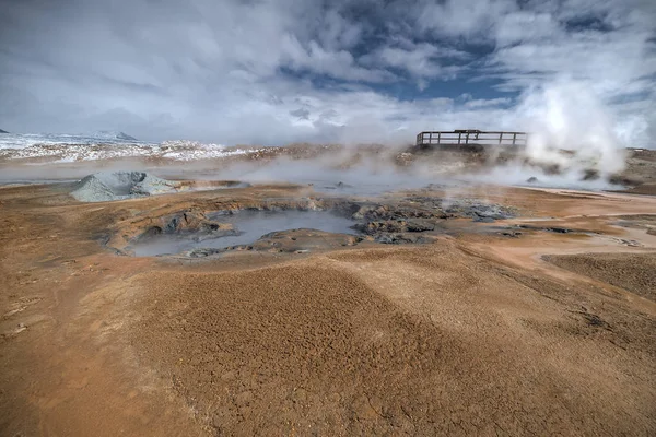 Geothermal area Namafjall Hverir, Iceland. — Stock Photo, Image