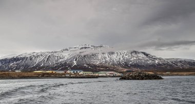 İzlanda 'daki Hrisey Adası Köyü