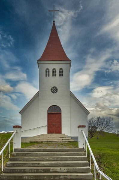 Hrisey Church. Village of Hrisey island in Iceland — 스톡 사진