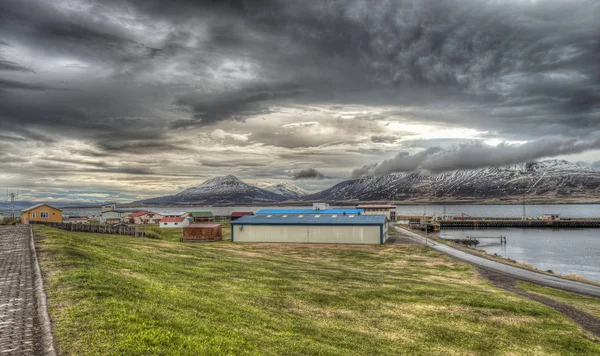 Aldeia da ilha de Hrisey na Islândia — Fotografia de Stock