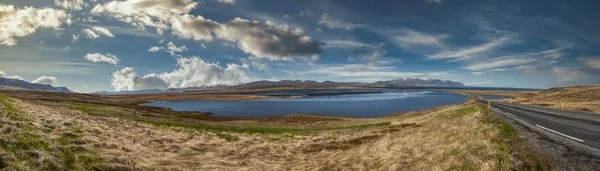 Panoramic in the Hofstadhir zone in Iceland — 스톡 사진