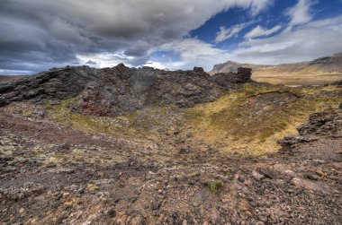 Crater of the Saxholl volcano - Iceland