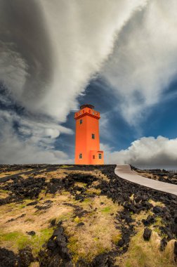 Svortuloft Lighthouse in Snaefellsnes National Park, Iceland.