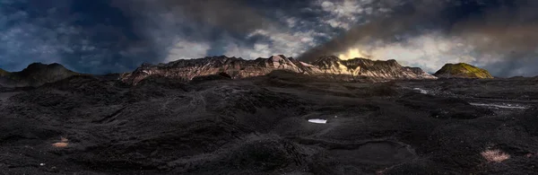 Έρημη Περιοχή Κάτλα Στην Ισλανδία Μαύρη Άμμο — Φωτογραφία Αρχείου