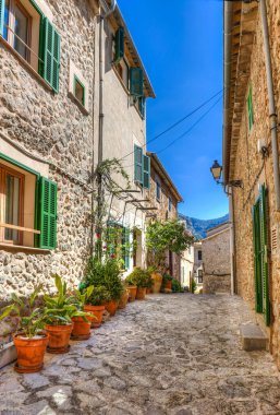 Palma de Mallorca Valldemossa 'da tipik sokaklar