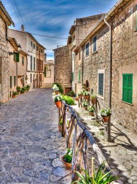 Palma de Mallorca Valldemossa 'da tipik sokaklar