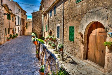 Palma de Mallorca Valldemossa 'da tipik sokaklar