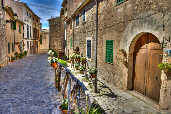 Typische Straßen Der Stadt Valldemossa Palma Mallorca — Stockfoto