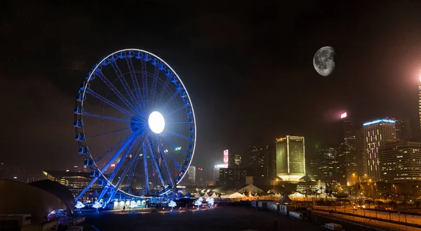 Hong Kong Dönme Dolabı Çin — Stok fotoğraf