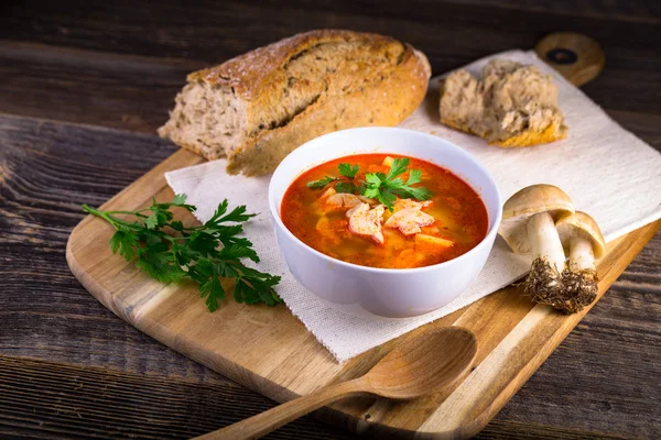 Fresh mushroom soup from calocybe