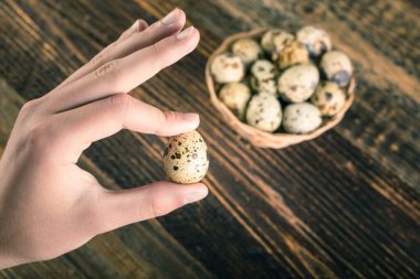 Bıldırcın yumurtası.
