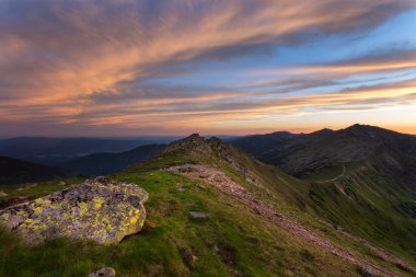 Slovak dağı Nizke Tatry 'nin manzara görüntüsü