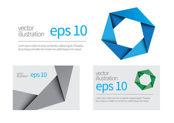 hexagon symbol and business card