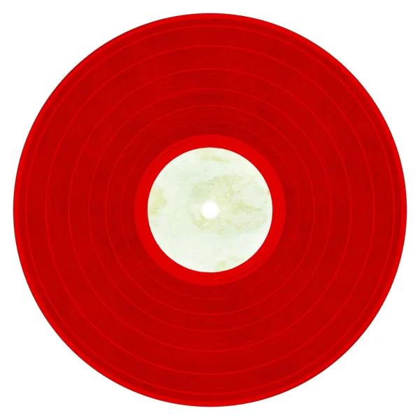 赤のビニール レコード — ストック写真