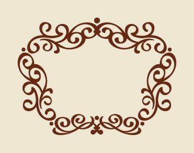 Çerçeveler. Vintage vektör. Kolay düzenleme için inşa. Vektör çizim.