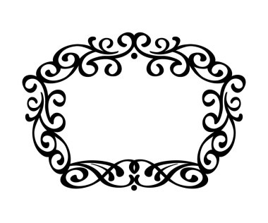 Çerçeveler. Vintage vektör. Kolay düzenleme için inşa. Vektör çizim.