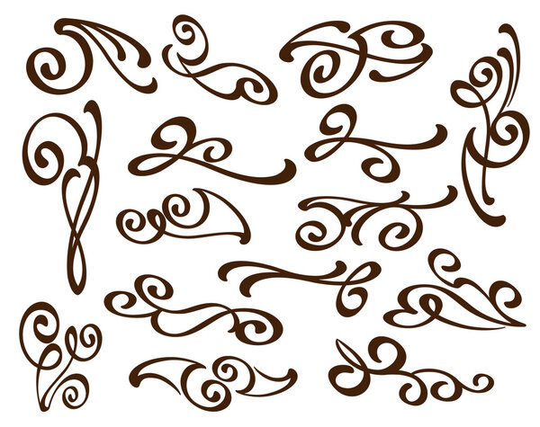 Design elements.Brown white. Vector.