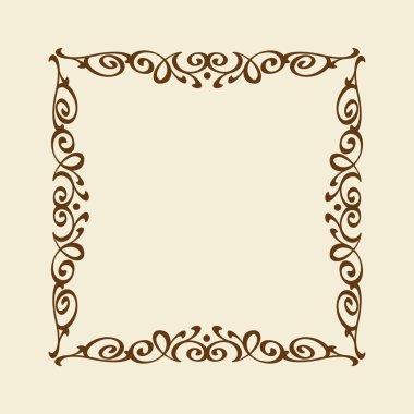 Çerçeveler. Vintage vektör. Kolay düzenleme için inşa. Vektör çizim.