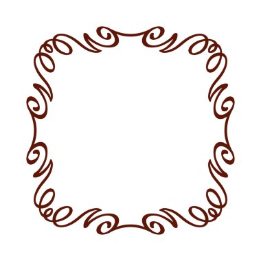 Çerçeveler. Vintage vektör. Kolay düzenleme için inşa. Vektör çizim.