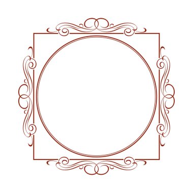 Çerçeveler. Vintage vektör. Kolay düzenleme için inşa. Vektör çizim.