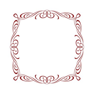 Çerçeveler. Vintage vektör. Kolay düzenleme için inşa. Vektör çizim.