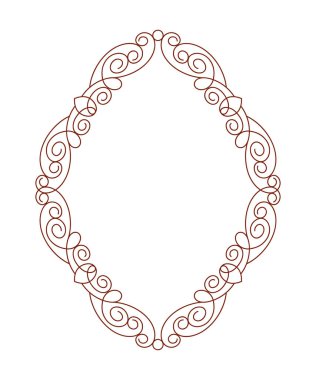 Dekoratif vintage çerçeve yürekleri. Vektör çizim.