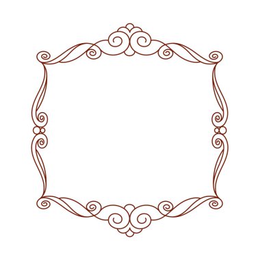 Çerçeveler. Vintage vektör. Kolay düzenleme için inşa. Vektör çizim.