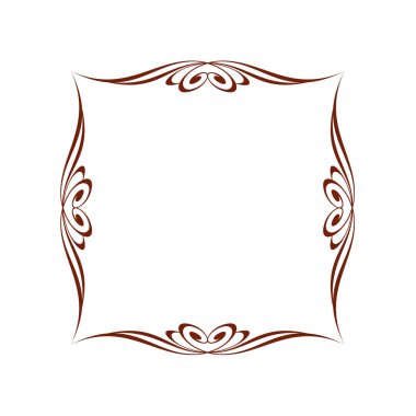  alligraphic çerçeveler. Vintage vektör. Kolay düzenleme için inşa. Vektör çizim.