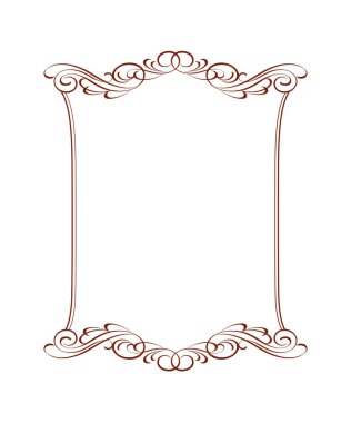 Kaligrafi çerçeveler. Vintage vektör. Kolay düzenleme için inşa. Vektör çizim.