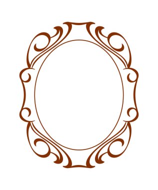 Dekoratif çerçeveler. Vintage vektör. Kahverengi beyaz üzerine. Vektör çizim.