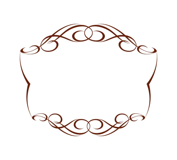 Cadres décoratifs .Vecteur vintage .Brun sur blanche.Illustration vectorielle . — Image vectorielle