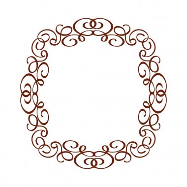 Dekoratif retro çerçeveler. Vektör çizim. Brown. 