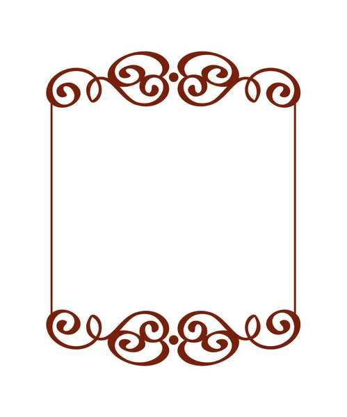 Frame in retro stijl. Vectorillustratie. Brown  . — Stockvector