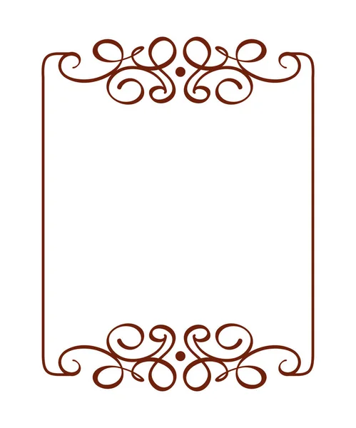 Decoratieve retro frames. Vectorillustratie. Brown. — Stockvector