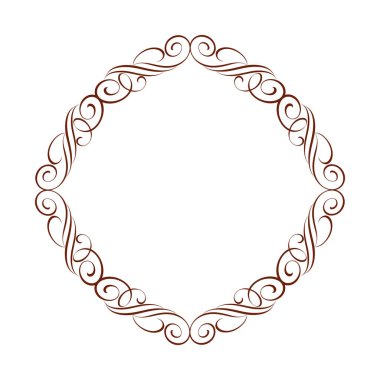 Kaligrafi çerçeveler. Vektör çizim.