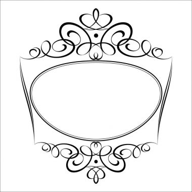 Çerçeveler vintage. Siyah. Vektör çizim.