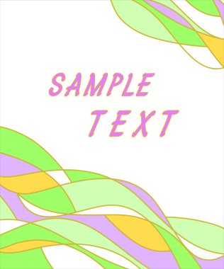 Arka plan yumuşak eğri çizgiler ve şekiller kavisli. Metin için yer. Vektör çizim.