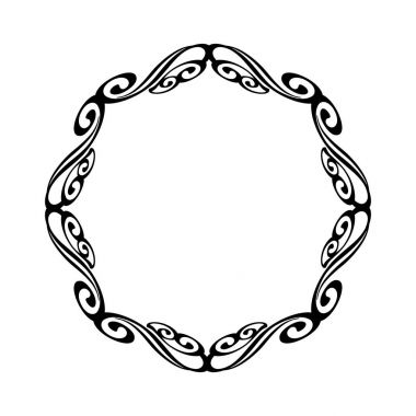 Dekoratif retro çerçeveler. Vektör çizim. Siyah .