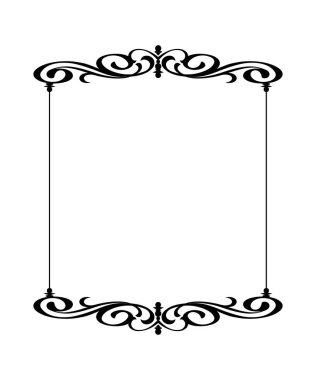 Dekoratif retro çerçeveler. Vektör çizim. 