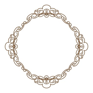 Dekoratif retro çerçeveler. Vektör çizim. 