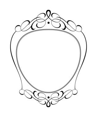 Dekoratif retro çerçeveler. Vektör çizim. 