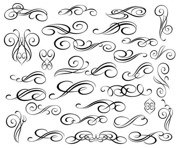 Design elements.Vector illustration.Black.