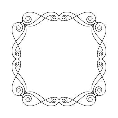 Zarif bir çerçevedir. Vektör çizim.
