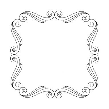 Zarif bir çerçevedir. Vektör çizim.