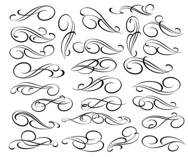 Dekoratif öğeler kümesi. Dividers.Vector illüstrasyon.