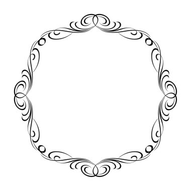 Çerçeveler vintage. Vektör çizim. Siyah .