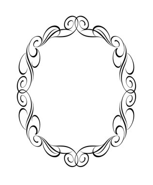 Zarif bir çerçevedir. Vektör çizim.