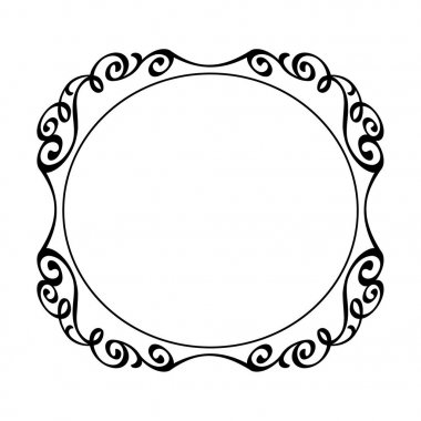 Zarif bir çerçevedir. Vektör çizim.