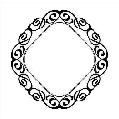 Zarif bir çerçevedir. Vektör çizim.