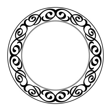 Zarif bir çerçevedir. Vektör çizim.